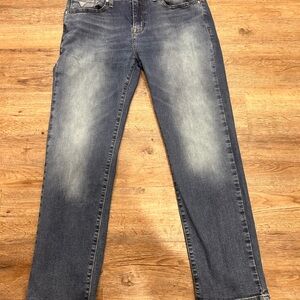 Guess Los Angeles Men's 32x30 Dlim  Straight Stretch Blue Jeans